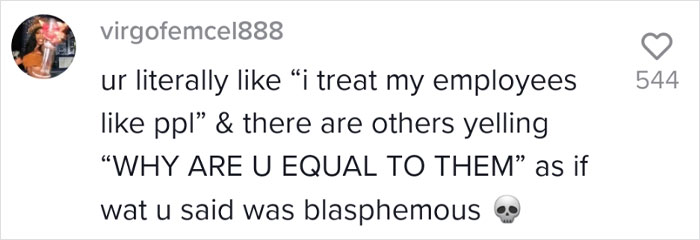 Store Owner Explains How Labor Exploitation Works, Says She Earns '70k Like Everybody Else'