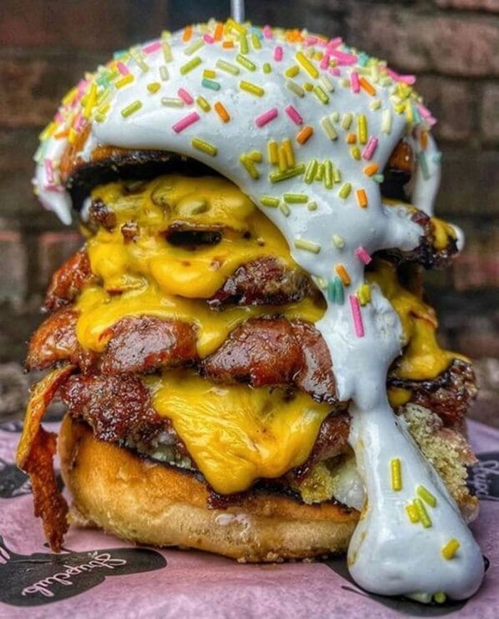 Frosting On A Burger For When You Want To Die Young
