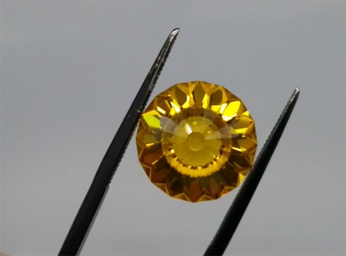 10.5 Carat Yellow Sapphire. I Cut It Like A Sunflower
