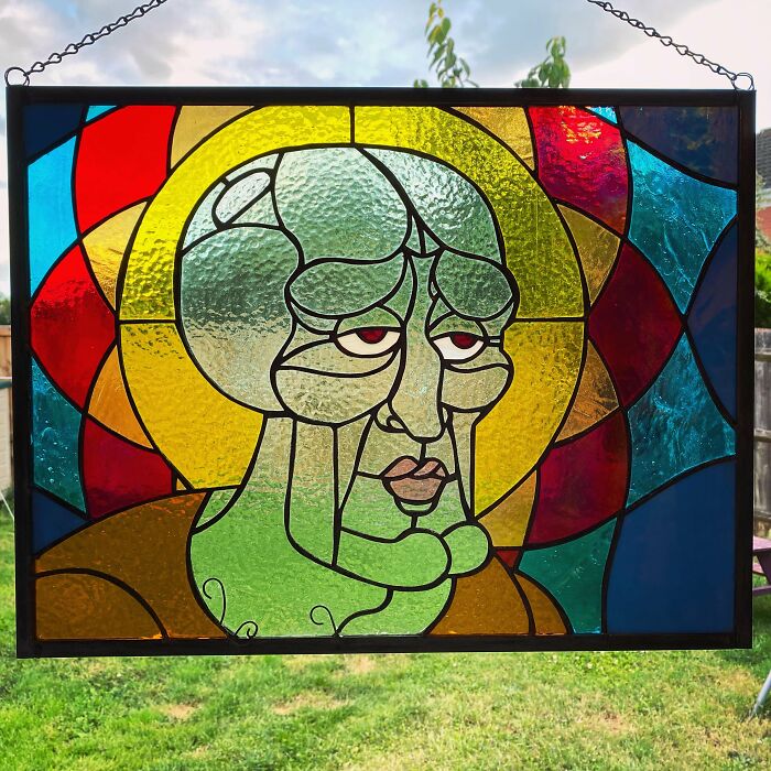 I Made An Iridescent Stained Glass Handsome Squidward