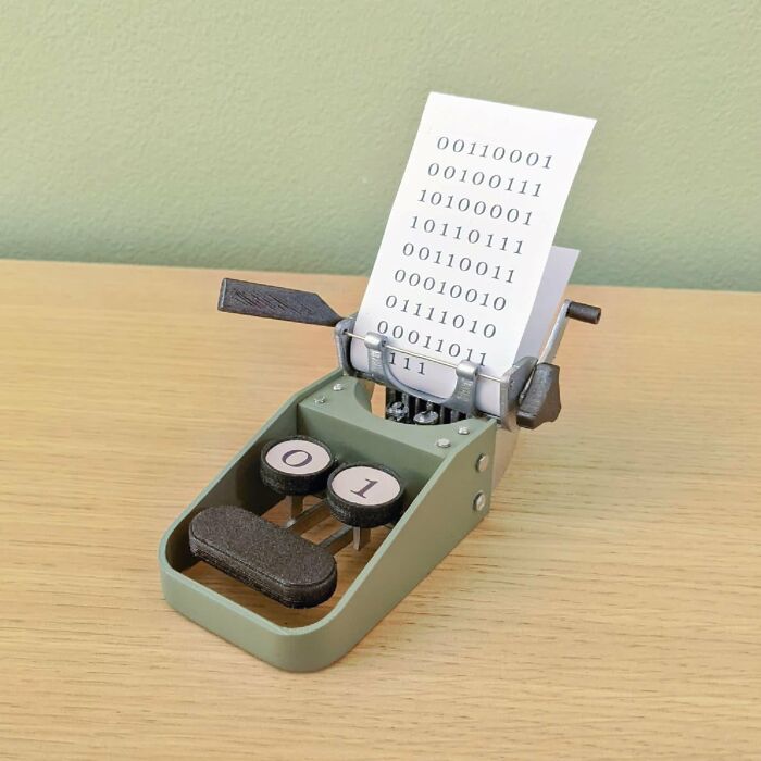 I Made A Partially Functioning Model Of A Binary Typewriter!