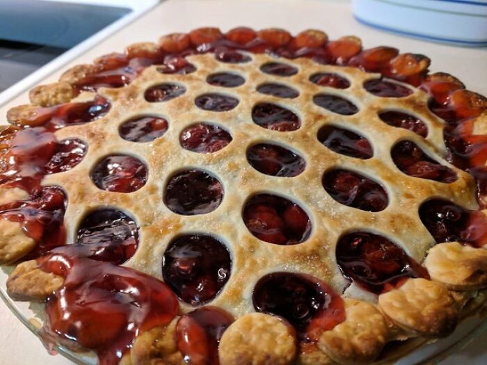 Wanted A Cherry Pie For Myself So I Made This Pie For My Trypophobia Husband