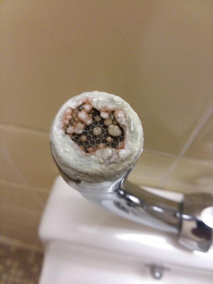 Water Faucet I Replaced With Calcium Deposits