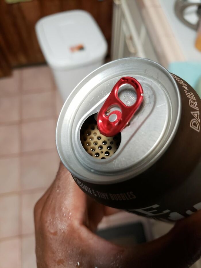 I Opened A Beer Yesterday To Find The Bubbles All Neatly Lined Up