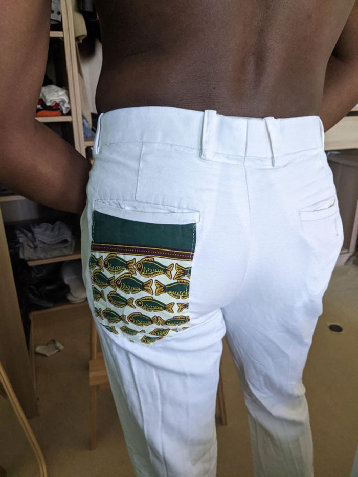 His Favorite Pants Tore So I Put A Pocket On It