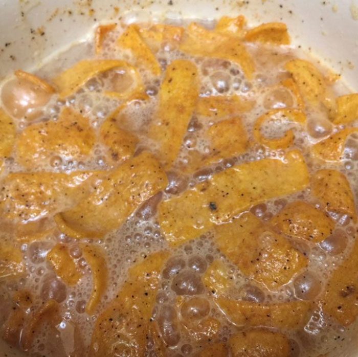 When There's No Milk Or Cereal And You Gotta Improvise - Sprite With Chili Cheese Fritos Yum