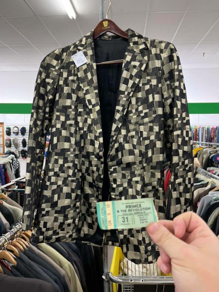 Looking In The Pockets Of This Shiny Gold Blazer I Found This Ticket Stub For Prince & The Revolution With Special Guest Sheila E On New Years Eve 1984.