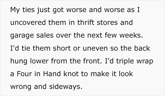 “Wear A Tie? Sure Thing”: Employee Finds A Way To Maliciously Comply With Company’s Ridiculous Dress Code “Wear A Tie? Sure Thing”: Employee Finds A Way To Maliciously Comply With Company’s Ridiculous Dress Code