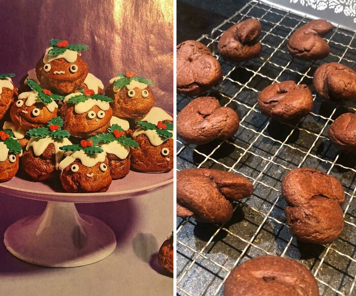 Cute Christmas Profiteroles... Looking Like Dog Poops