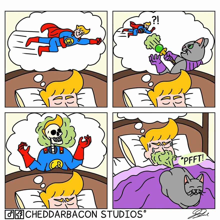 Meet Out The Simple And Hilarious Comics Made To Make You Laugh Of 'Cheddarbacon Studios'(37 Pics)