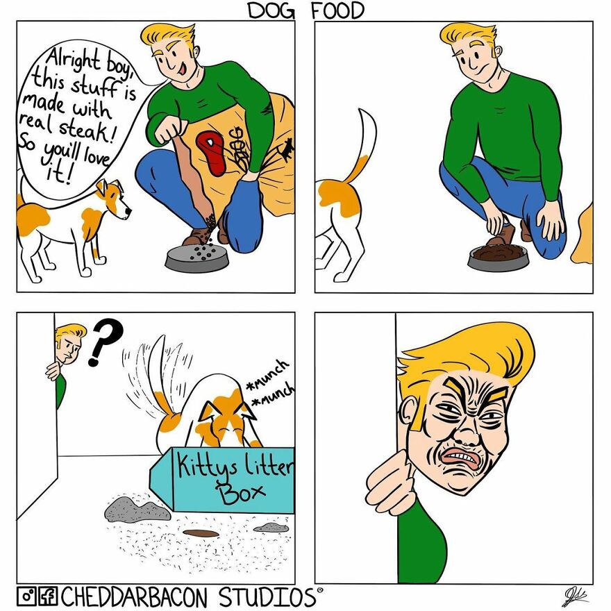 Meet Out The Simple And Hilarious Comics Made To Make You Laugh Of 'Cheddarbacon Studios'(37 Pics)