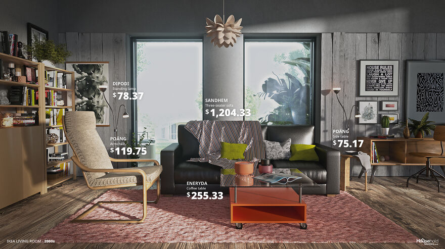 Here's The 70-Year Evolution Of The IKEA Living Room, From The '50s To '20s By Household Quotes