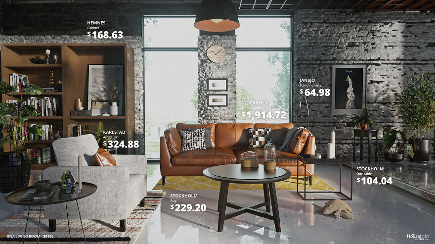 Here's The 70-Year Evolution Of The IKEA Living Room, From The '50s To '20s By Household Quotes