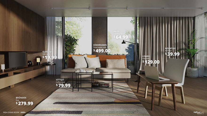 Here's The 70-Year Evolution Of The IKEA Living Room, From The '50s To '20s By Household Quotes