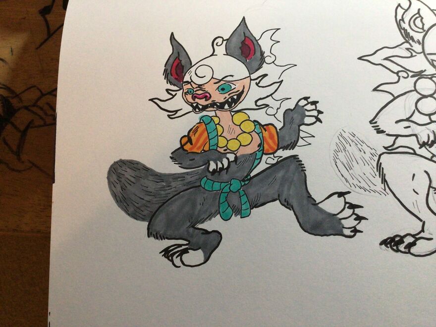 I Tried To Draw My Character In A Japanese Style.