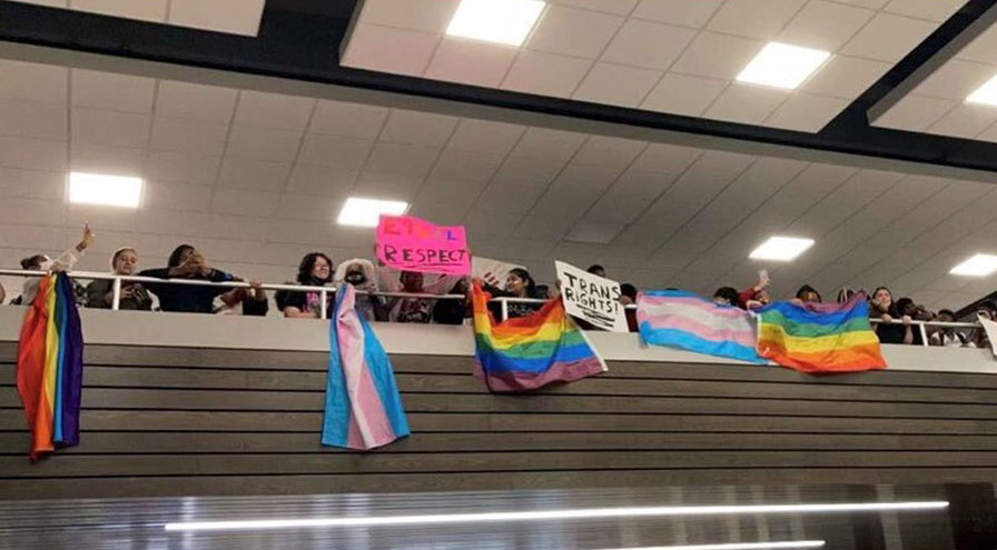 High School Students In Texas Stage A Massive Walkout After A Trans Girl Is Banned From Girls' Locker Room High School Students In Texas Stage A Massive Walkout After A Trans Girl Is Banned From Girls' Locker Room
