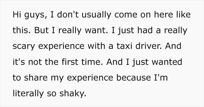 Woman Shared &lsquo;Scary&rsquo; Experience With A Taxi Driver To Try To Prevent It From Happening To Others