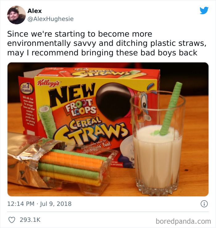 Froot Loops Cereal Straws next to a glass of milk, capturing 2000s nostalgia.