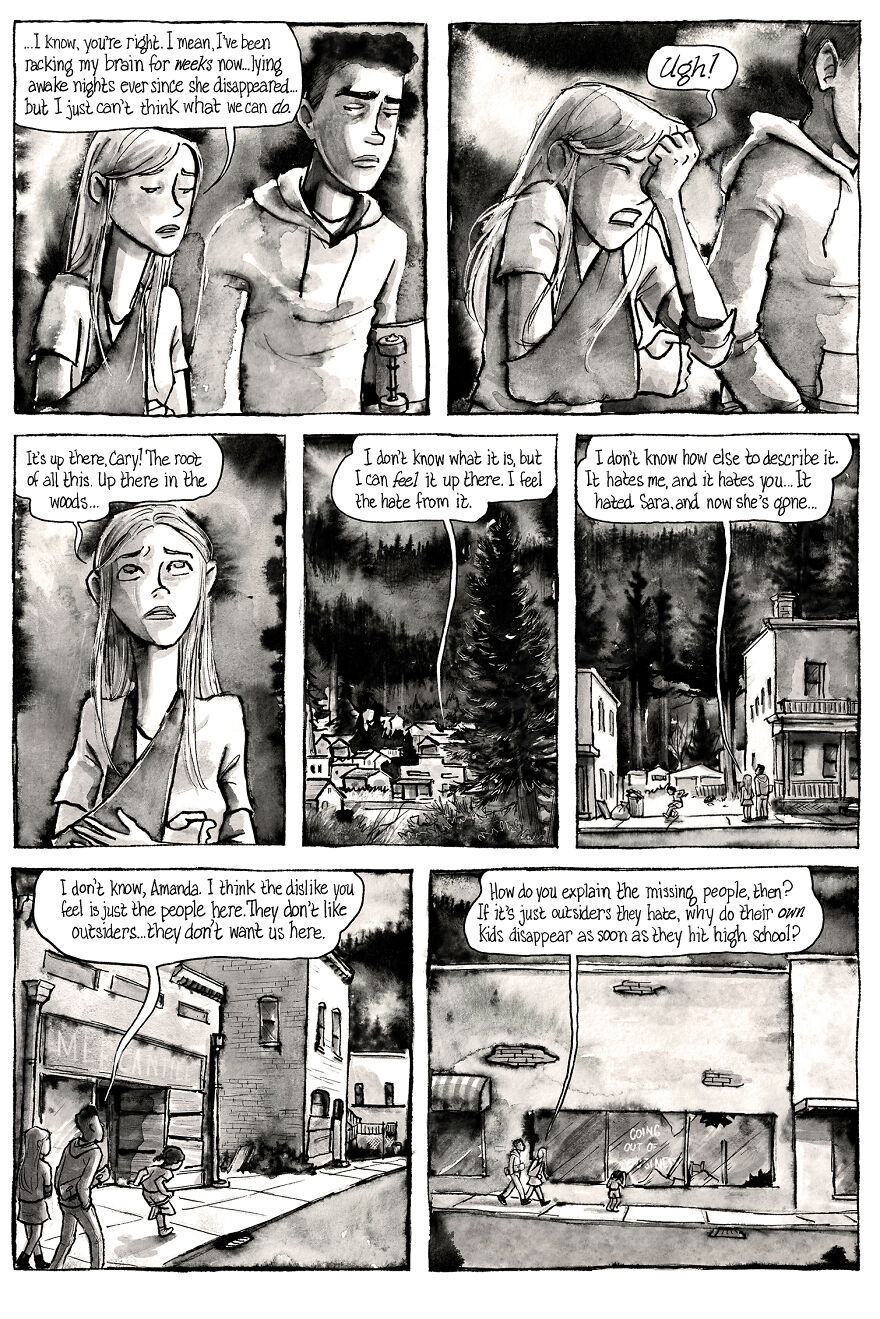I&rsquo;m Creating A Dark Comic Series That&rsquo;s Full Of Creepy Small-Town Secrets (Part 3 Of My Horror Webcomic)