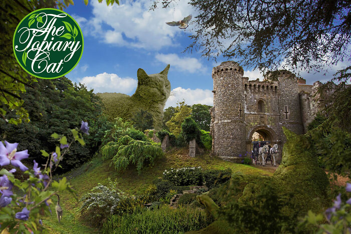 The 75-Year-Old Artist Has Been Creating Giant And Surreal Bushes In Honor Of The Deceased Cat For 5 Years (73 Pics)-Interview