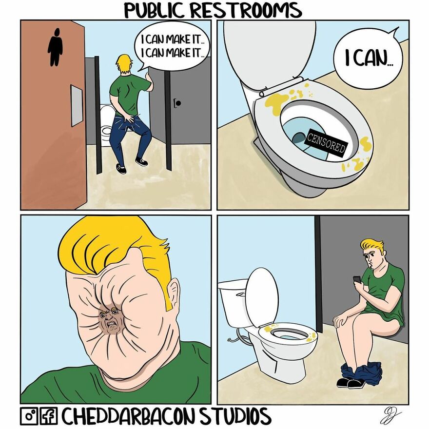 Meet Out The Simple And Hilarious Comics Made To Make You Laugh Of 'Cheddarbacon Studios'(37 Pics)