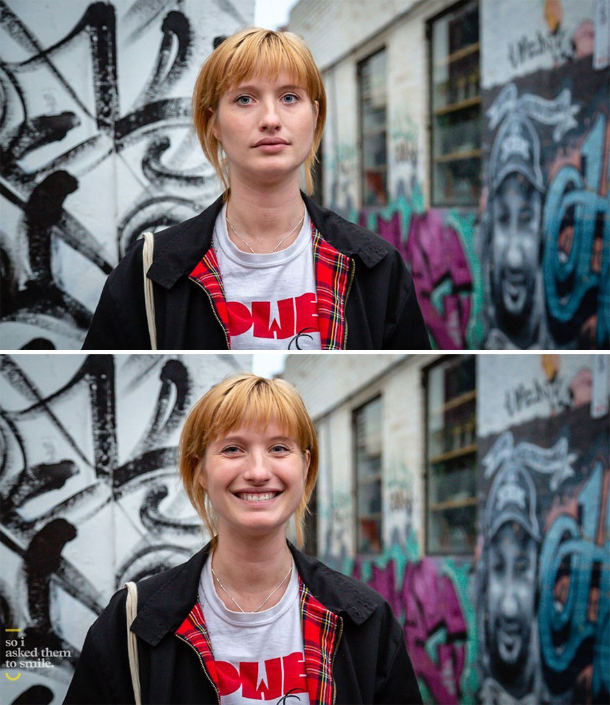 A Photographer Asked Strangers To Smile To Show The Power Of A Smile (New Pics)