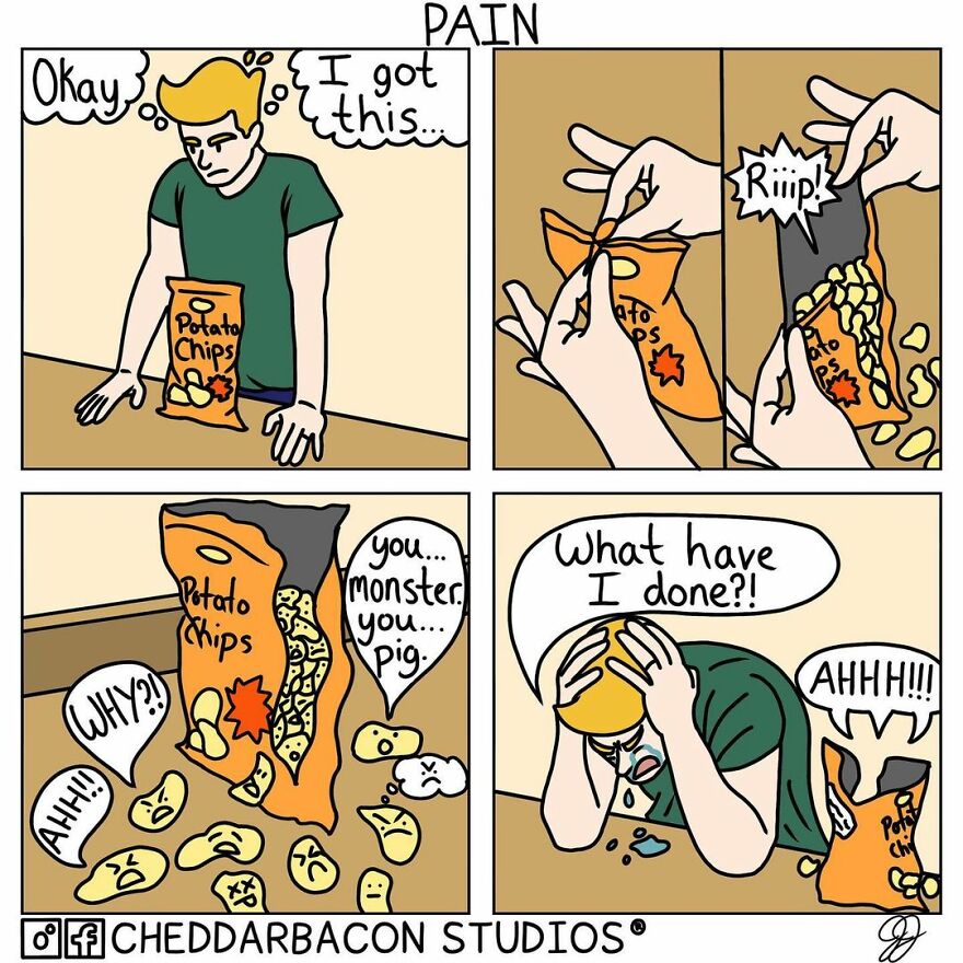 Meet Out The Simple And Hilarious Comics Made To Make You Laugh Of 'Cheddarbacon Studios'(37 Pics)