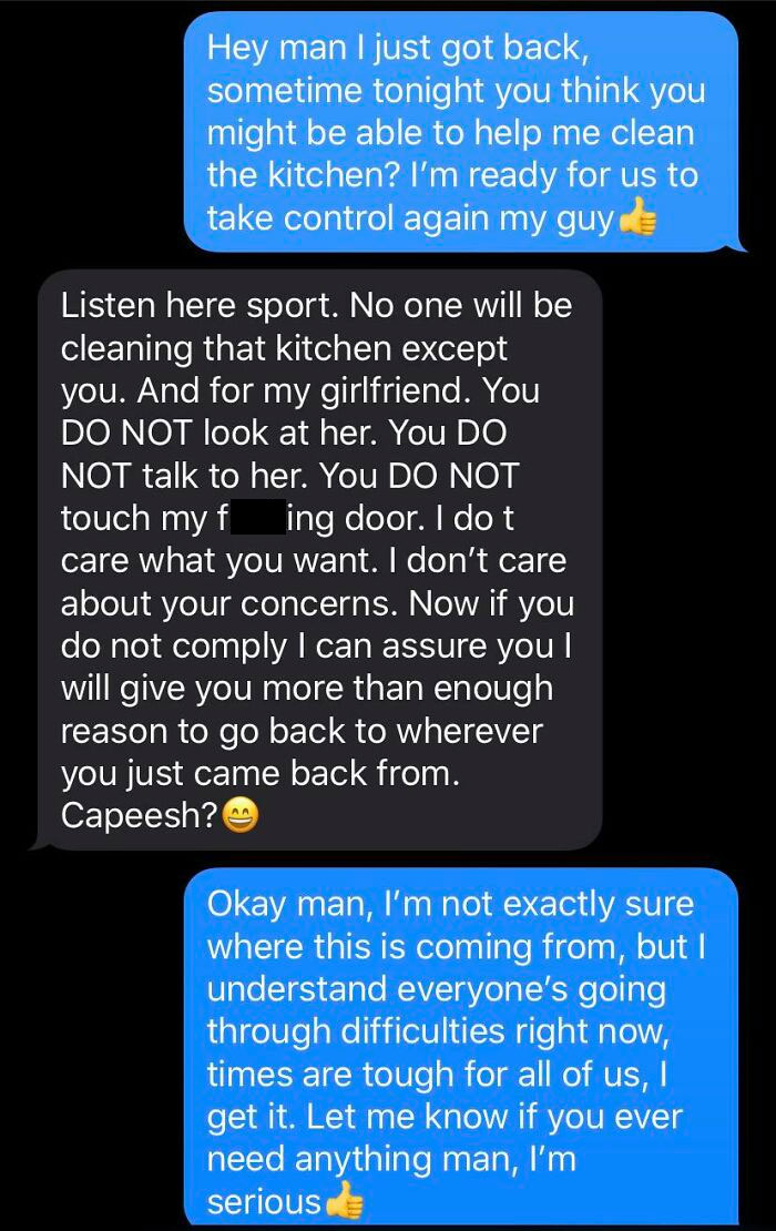 A Warm Welcome Back From My “Bad**s” Roommate