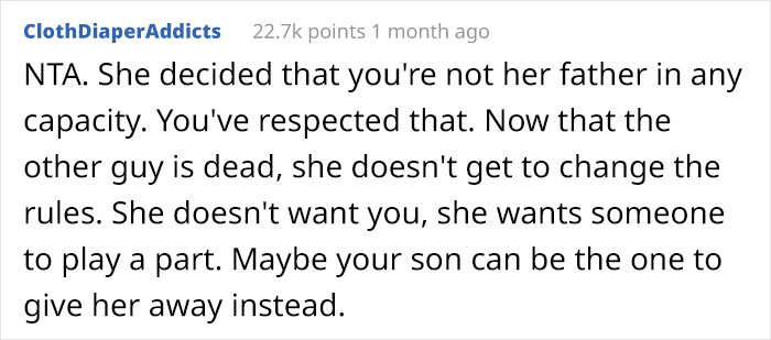 Dad Left Shattered When Daughter Chooses Biological Father Over Him, Refuses To Walk Her Down The Aisle After 'Real Dad' Passed Away