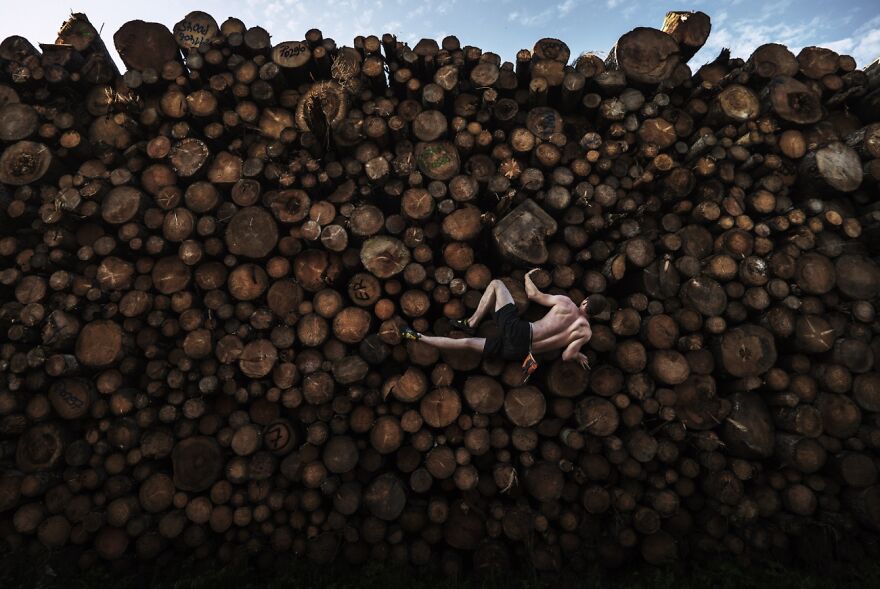 Log Pile Bouldering, Sports In Action