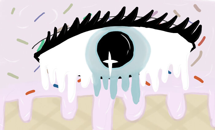 A Melting Eye With Icecream . I Call It Eyescream