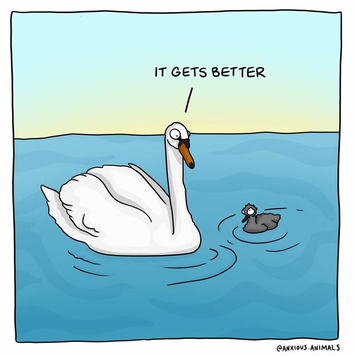30 Funny And Relatable "Anxious Animals" Comics