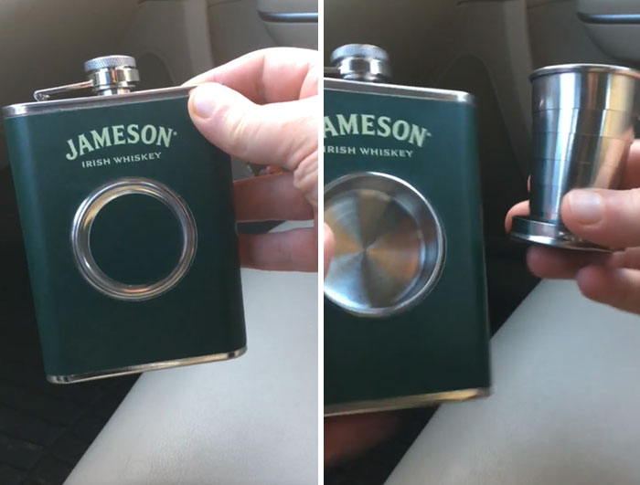 Shot Glass In A Flask