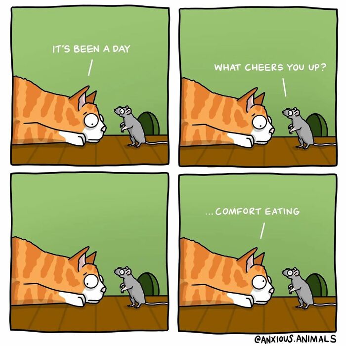 30 Funny And Relatable "Anxious Animals" Comics