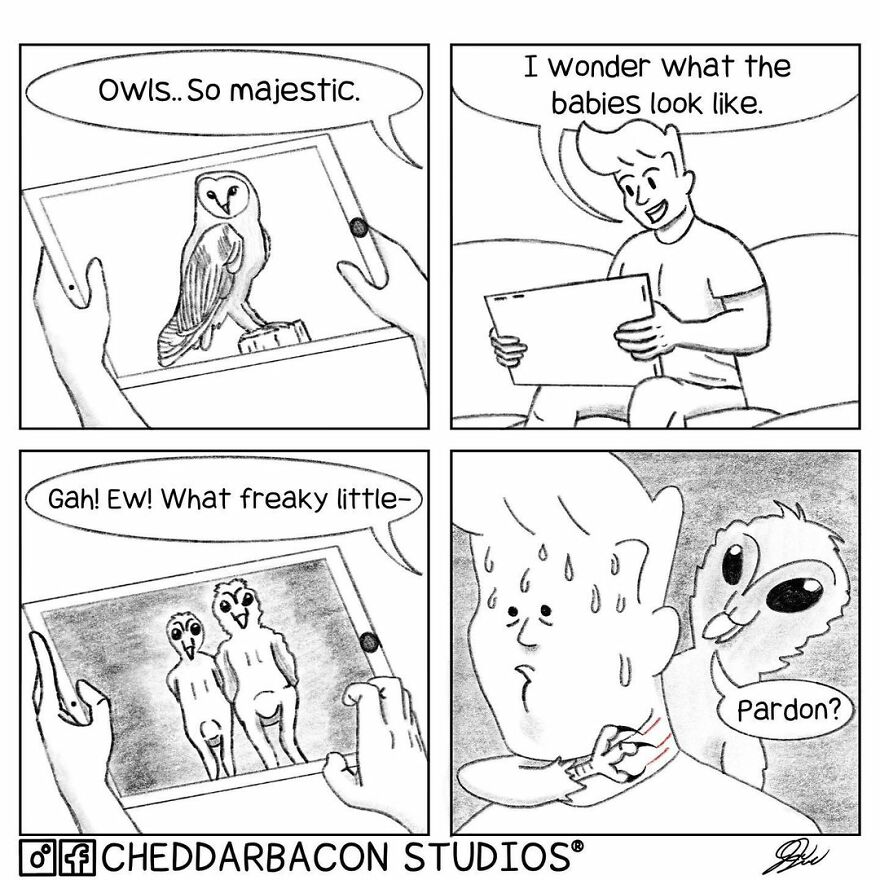 Meet Out The Simple And Hilarious Comics Made To Make You Laugh Of 'Cheddarbacon Studios'(37 Pics)