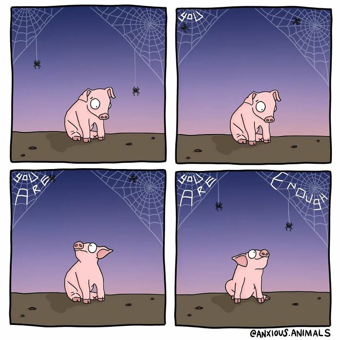 30 Funny And Relatable "Anxious Animals" Comics