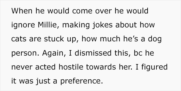 Woman Is Asking If She Was A Jerk For Kicking Her Boyfriend Out Of Her Apartment When She Overheard Him Talking Maliciously To Her Cat