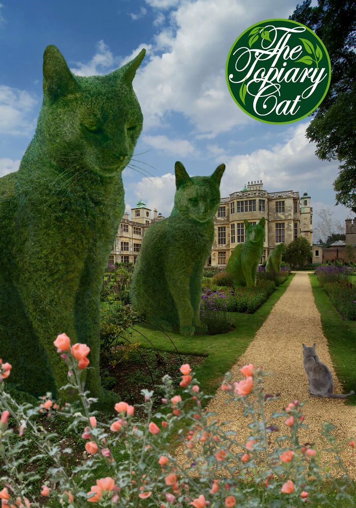 This 75-Year-Old Artist Creates Edits Of Bushes In Honor Of His Deceased Cat