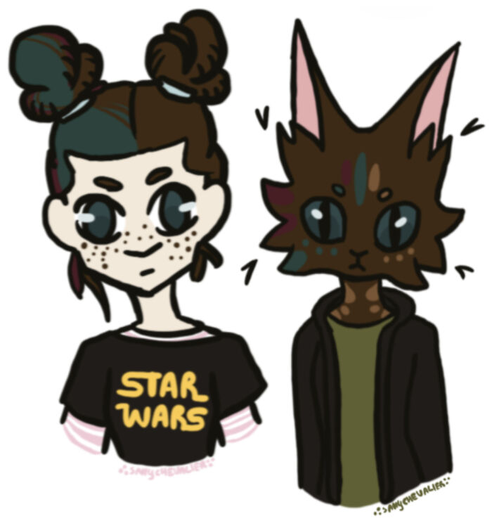 Sometimes I Draw Myself As A Cat Anthro, And Sometimes As A Human, So Here’s That.