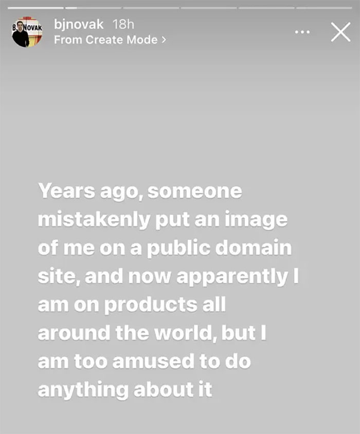 "Too Amused To Do Anything About It": B.J. Novak Finds Out His Pic Is Being Put On Various Products Around The World, Gets A Good Laugh