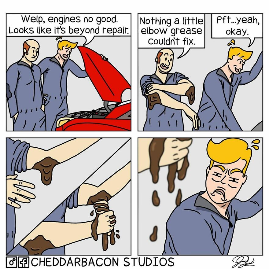 Meet Out The Simple And Hilarious Comics Made To Make You Laugh Of 'Cheddarbacon Studios'(37 Pics)