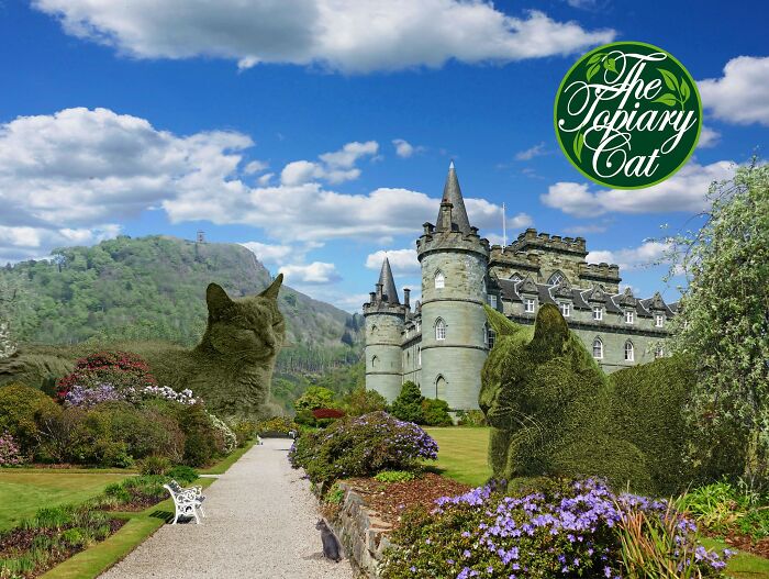 This 75-Year-Old Artist Creates Edits Of Bushes In Honor Of His Deceased Cat