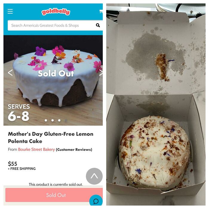 Cake I Ordered vs. Cake I Received. Happy Mother’s Day!