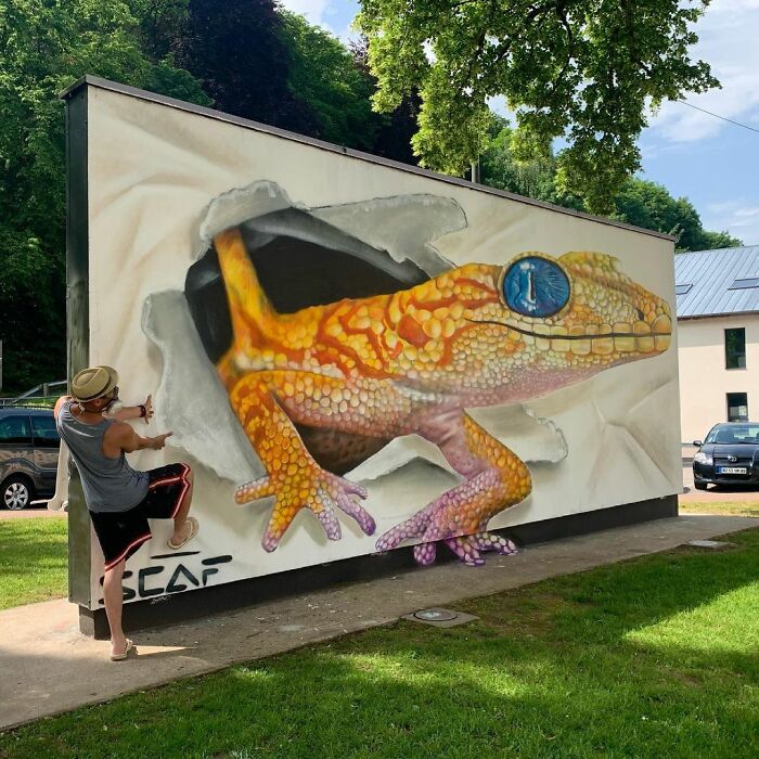 French Street Artist Paints 3D Creature Graffiti And It’s Not For The Faint Of Heart (30 New Pics)