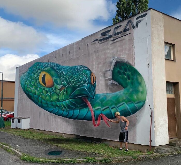 French Street Artist Paints 3D Creature Graffiti And It’s Not For The Faint Of Heart (30 New Pics)