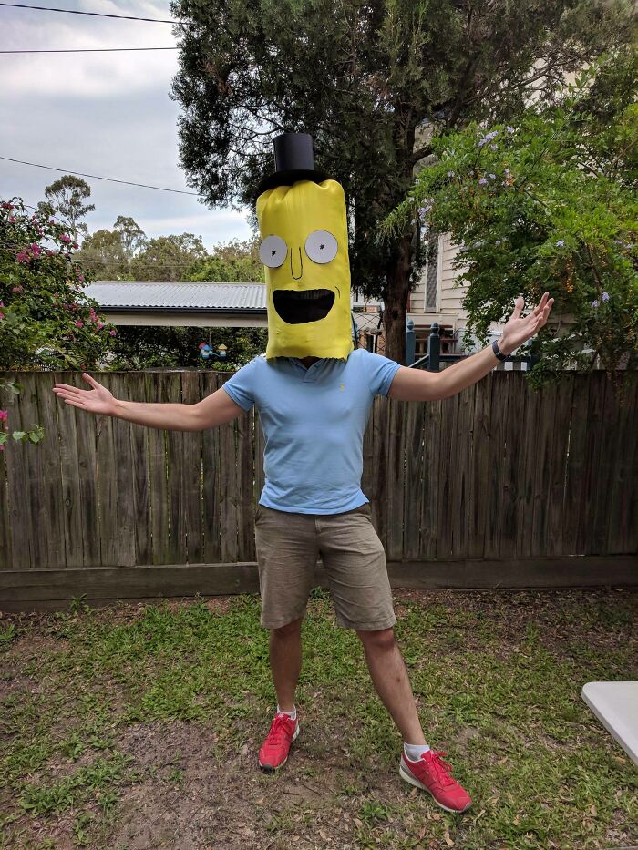 Oooohwee! My Last Minute Costume From Saturday Sure Did Swell ($5 Of Fabric, Cardboard, Duct Tape And Hope)