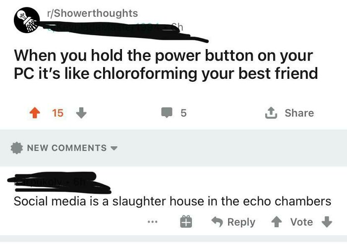 A Reply To My Shower Thought, Please Explain?