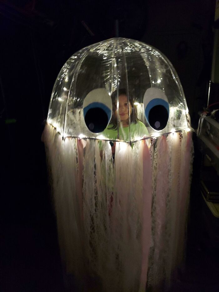 This Year For Halloween She Wanted To Be A Jellyfish. Say No More, I Got This. Practical On So Many Levels