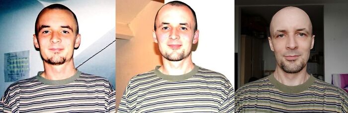 Me At 22, 32, And 41 In The Same T-Shirt