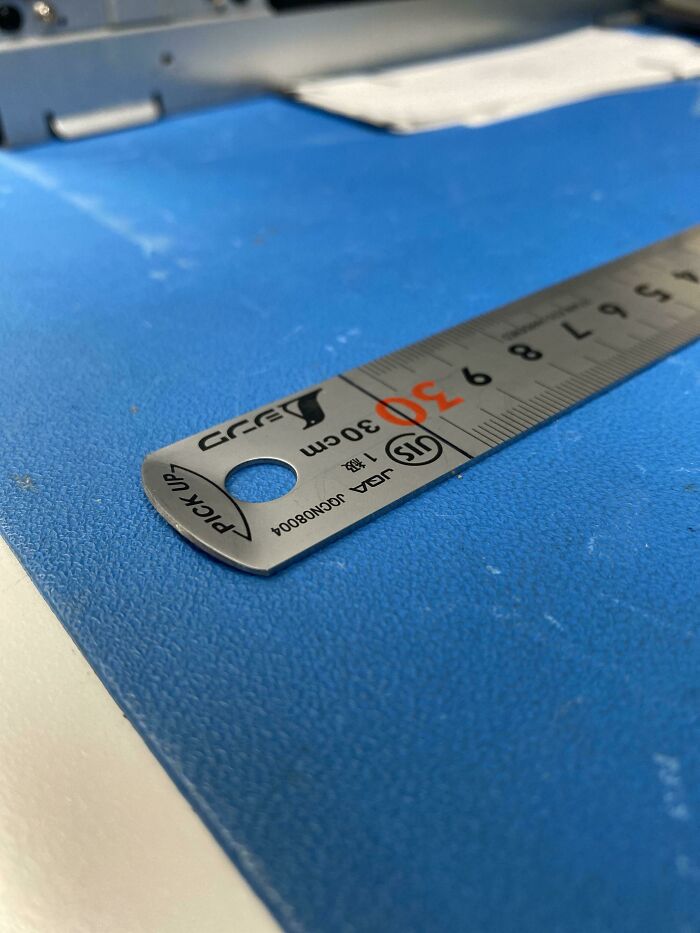 My Ruler Has A Raised End So It’s Easier To Pick Up